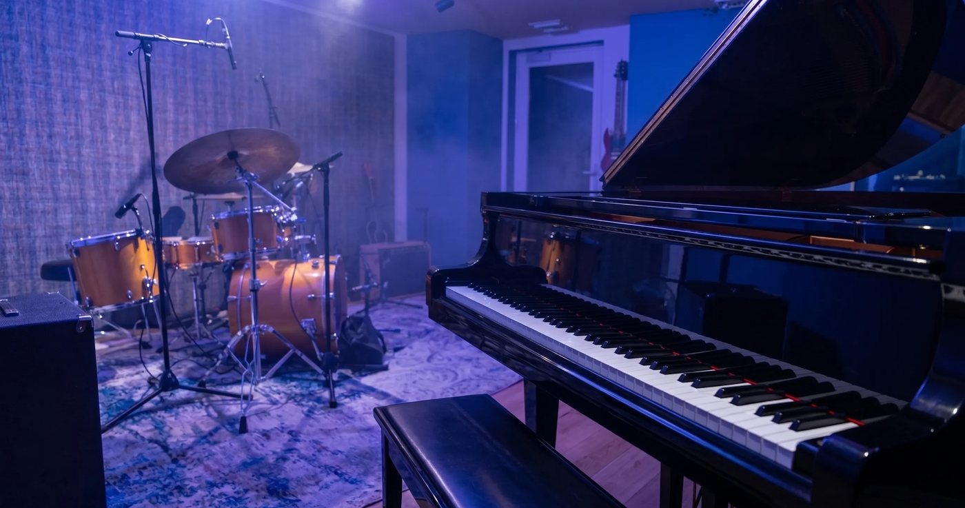 The main tracking room at The Recording Club